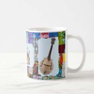 MANDOLIN-BLUEGRASS BAND-QUILTED COFFEE MUG