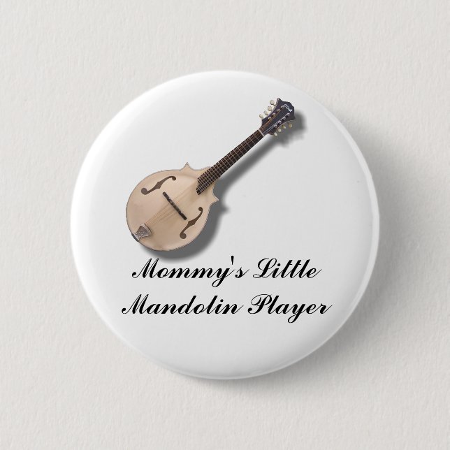 MANDOLIN-BUTTON PINBACK BUTTON (Front)