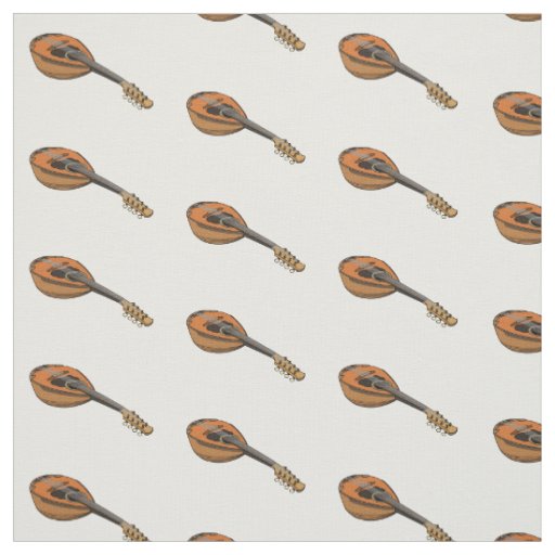 Mandolin cartoon illustration fabric