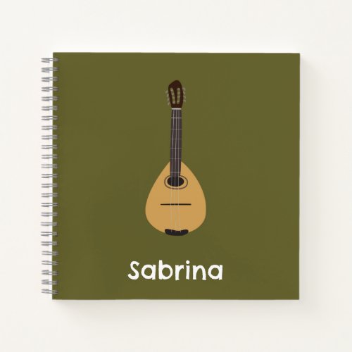 Mandolin _ cute acoustic musical instrument notebook