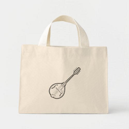 Mandolin Drawing Mini Tote Bag