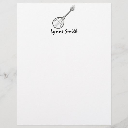 Mandolin "Drawing" Personalized (Front)