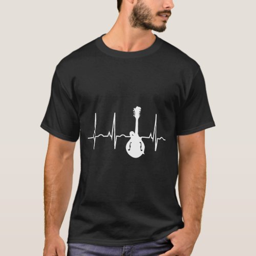 Mandolin For Bluegrass Heartbeat T_Shirt