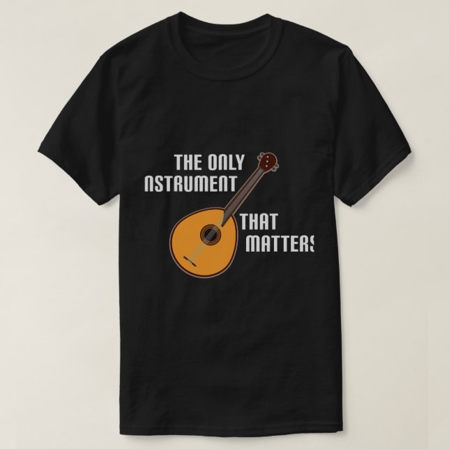 Mandolin Lover Player Music Instrument Gift T-Shirt (Design Front)