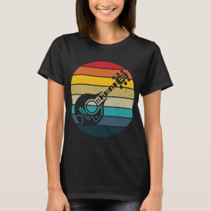Mandolin Lover retro sunset vintage mandolin playe T-Shirt