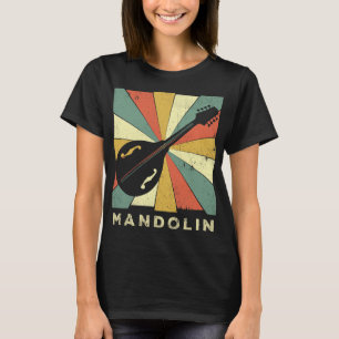 Mandolin Lover Vintage Mandolin Player Music Retro T-Shirt