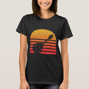 Mandolin Lover Vintage Retro Sunset Mandolin T-Shirt