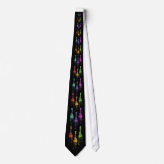 Mandolin Melting in Rainbow Colors Neck Tie