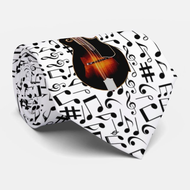 MANDOLIN--MOST POPULAR BACKGROUND NECK TIE (Rolled)