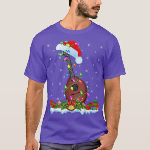 Mandolin Music Lover Matching Santa Hat Mandolin C T-Shirt