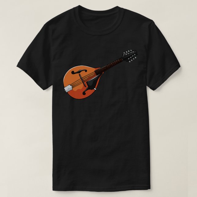 Mandolin Musical Instrument T-Shirt (Design Front)