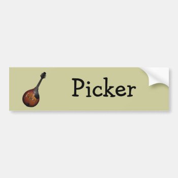 Mandolin Picker Bumper Sticker by stradavarius at Zazzle