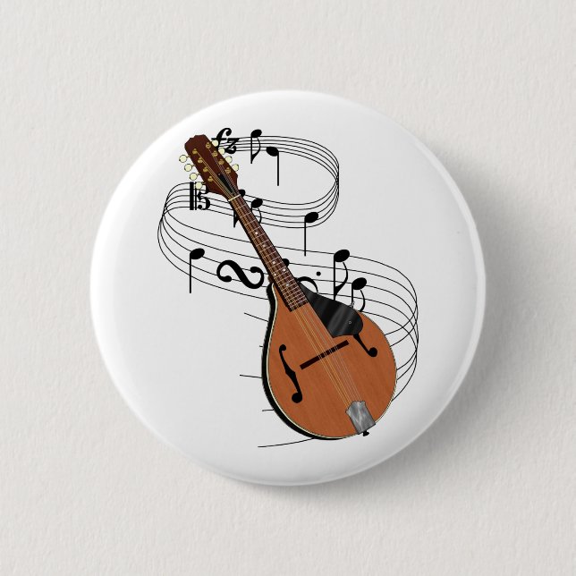 Mandolin Pinback Button (Front)