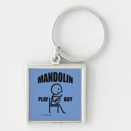 Mandolin Play Boy Keychain