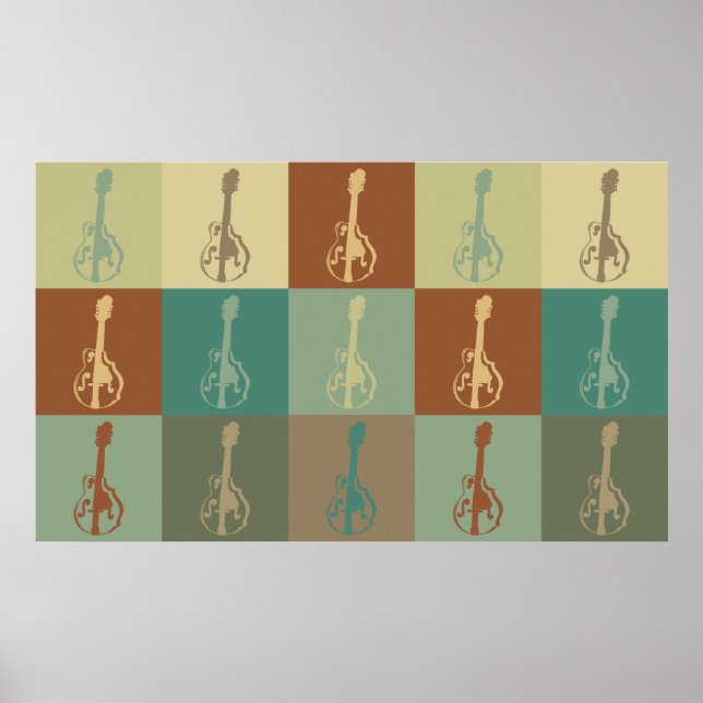 Mandolin Pop Art Poster (Front)