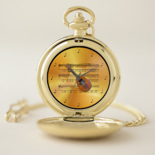 Mandolin ~ Sheet Music ~ Gold Record ~ Pocket Watch
