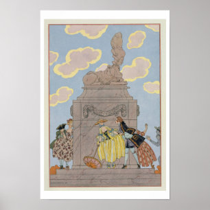 Mandoline, illustration for 'Fetes Galantes' by Pa Poster