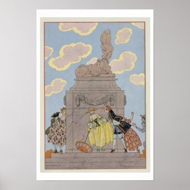 Mandoline, illustration for 'Fetes Galantes' by Pa Poster (Front)