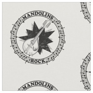 Mandolins Rock Bluegass Fabric