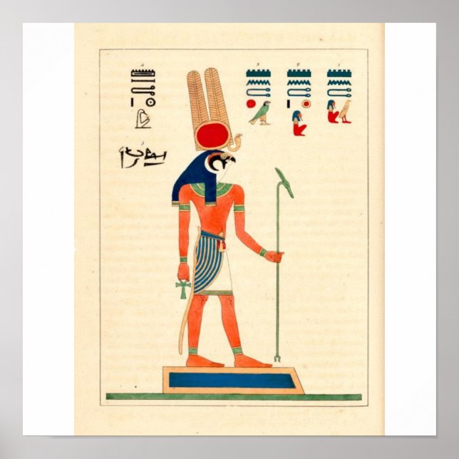 Mandou-Montu Egyptian Art print (Front)