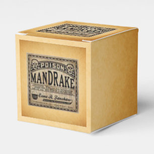Mandrake Poison Vintage Label Halloween Favors Favor Boxes