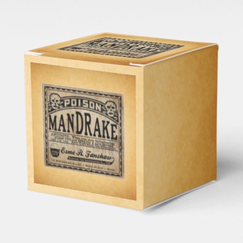 Mandrake Poison Vintage Label Halloween Favors Favor Boxes