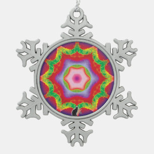 Mandril Kaleidoscope Snowflake Ornament