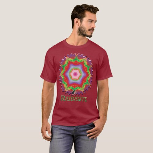 Mandril Namaste Kaleidoscope T_Shirt