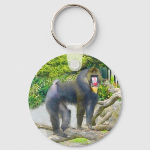 Mandrill 7 Keychain