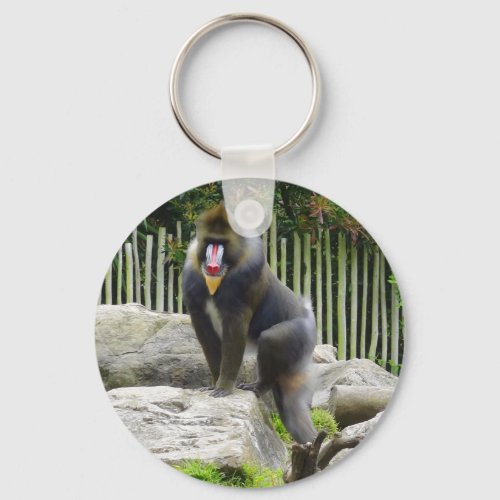 Mandrill 8 Keychain