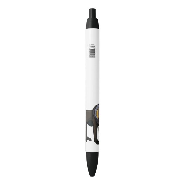 Mandrill cartoon illustration pen (Front Vertical)