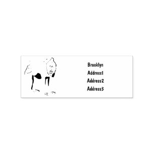 Mandrill cartoon illustration rubber stamp