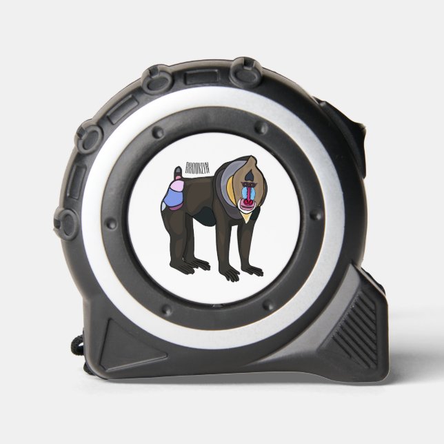 Mandrill cartoon illustration tape measure (Front)