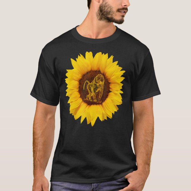 Mandrill Gift For Women Men Monkey Baboon Sunflowe T-Shirt (Front)