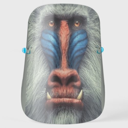 Mandrill Red Nose Monkey Face Shield