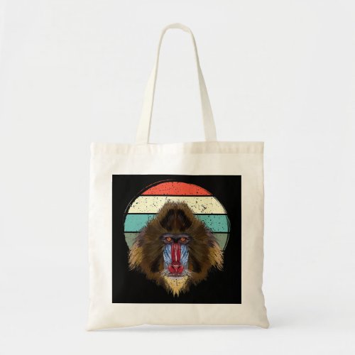 Mandrillus Monkey Vintage Retro Tote Bag