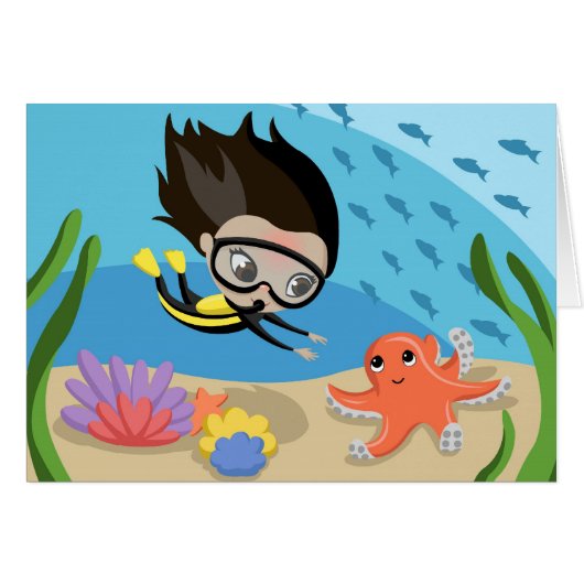 Mandy and Bubbles the Octopus Cards (Front Horizontal)