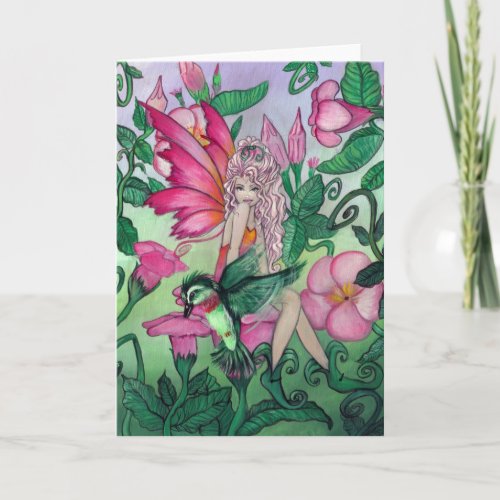 Mandy fairy blank greeting card