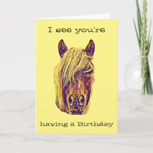 Mane Birthday Horse Birthday Card