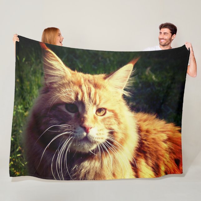 Mane Coon Fleece Blanket (In Situ)