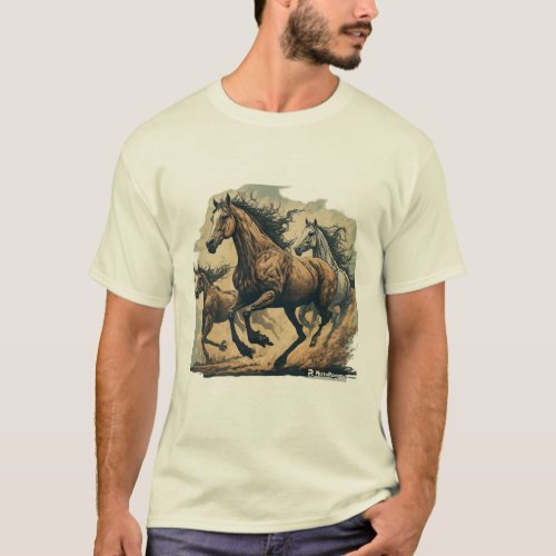 Mane Event Wild  Free  horses rider lovers  T_Shirt