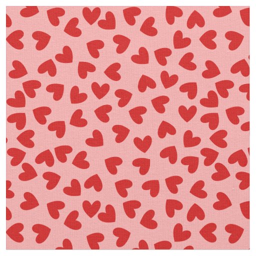 maneater heart love valentines red pink  fabric