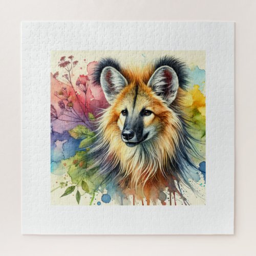 Maned Wolf Guar 190624AREF107 _ Watercolor Jigsaw Puzzle