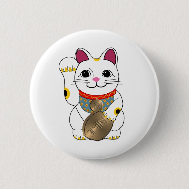Maneki Neko Button (Front)