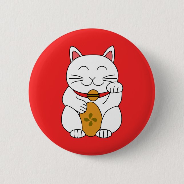 Maneki Neko Button (Front)