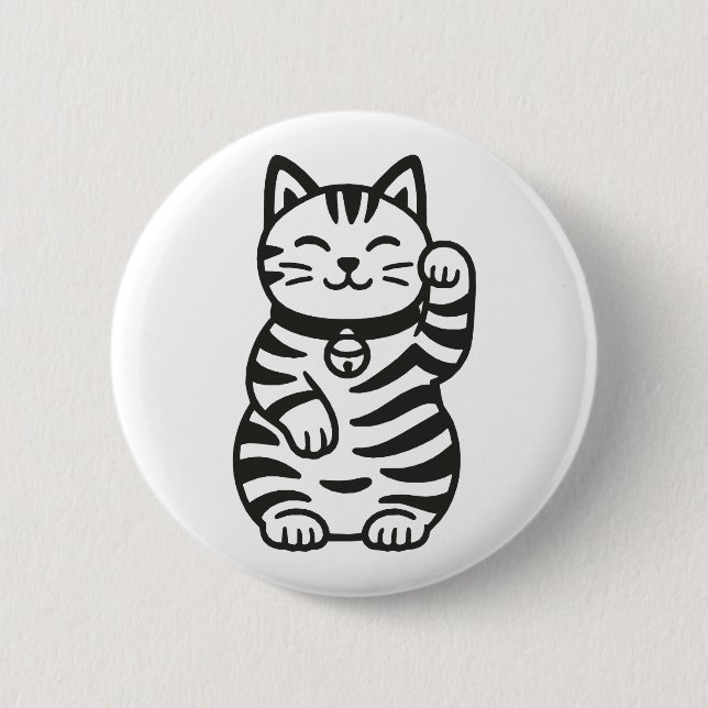 Maneki Neko Button (Front)