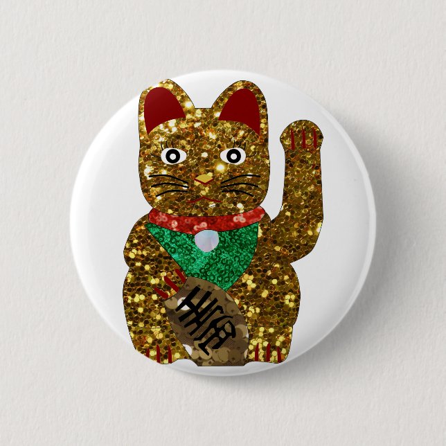 maneki neko cat button (Front)