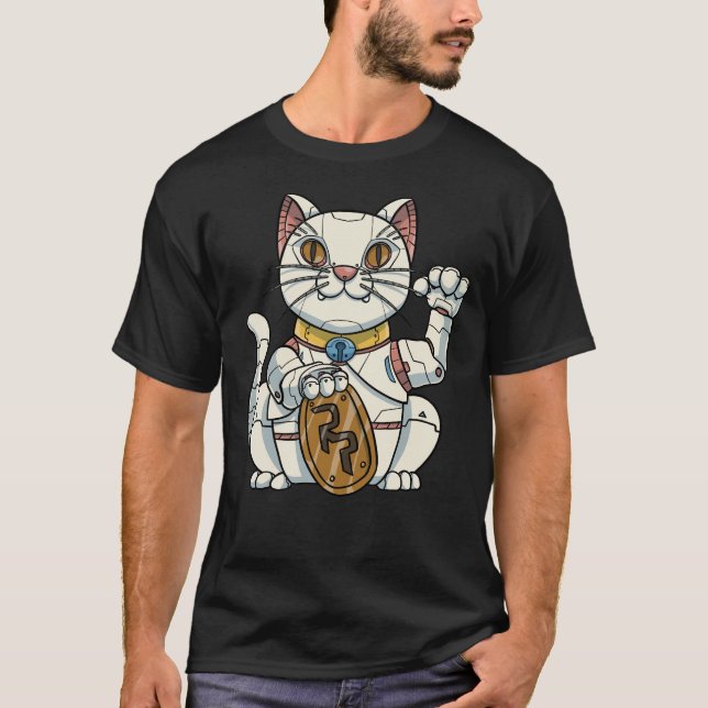 Maneki Neko Cat T-Shirt (Front)