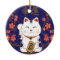 Maneki-neko cat with good luck kanji