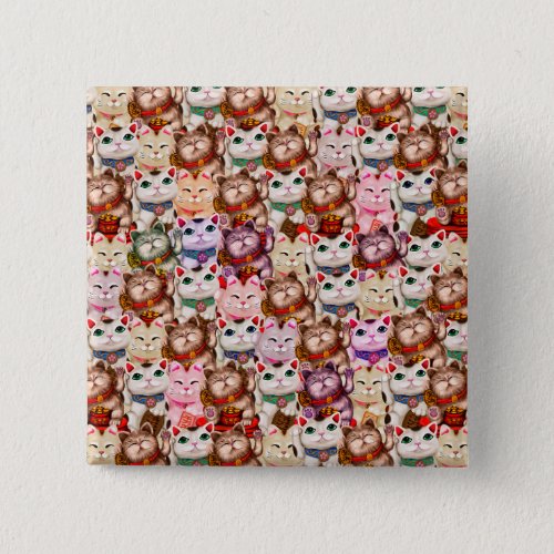 Maneki_neko cats pattern button